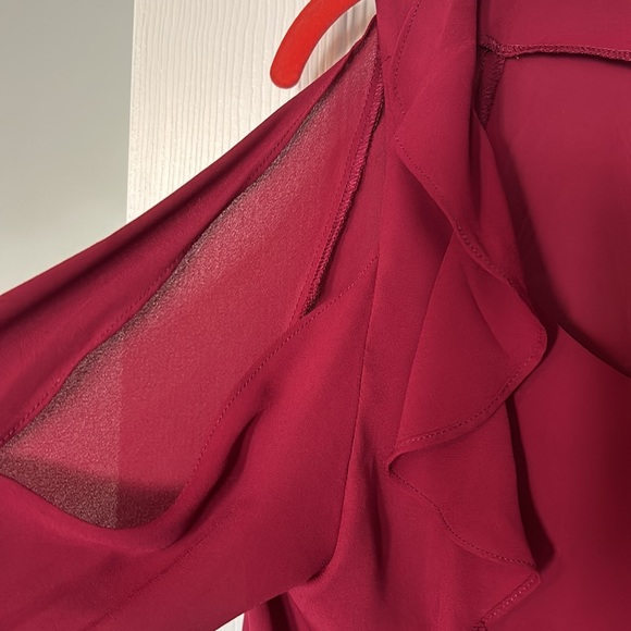 Saks Fifth Avenue Cold shoulder ruffle front blouse - Picture 3 of 3